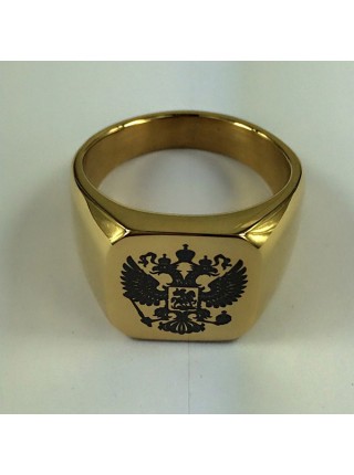 Кольцо печатка с гербом России