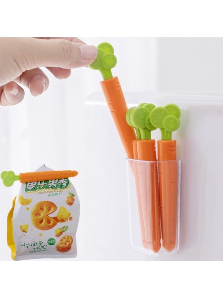 Зажим морковка для герметизации пищевых пакетов (5 шт.)