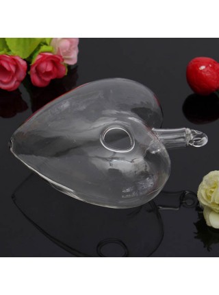 Подвесная стеклянная ваза в форме сердца