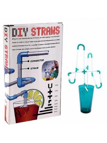 Трубочка конструктор для напитков «Crazy Straws»
