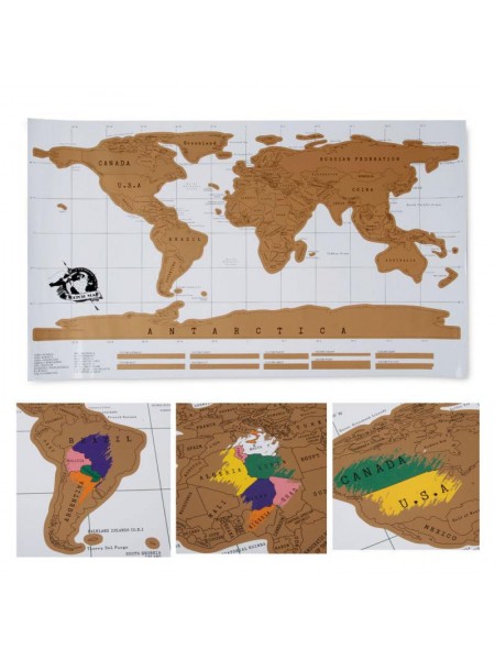 Стиральная карта мира для путешественников