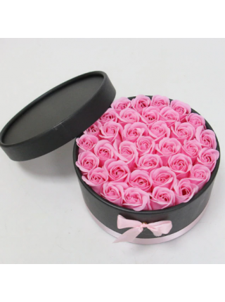 Подарочная коробка с мыльными цветами розы