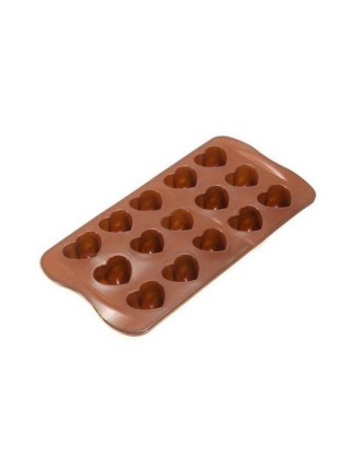 Силиконовая форма для шоколада сердечки