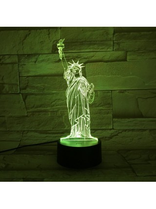 Настольная 3D лампа «Статуя Свободы»
