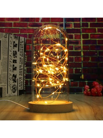 Стеклянный настольный светильник Wood Glass