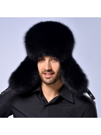 Мужская зимняя теплая меховая шапка
