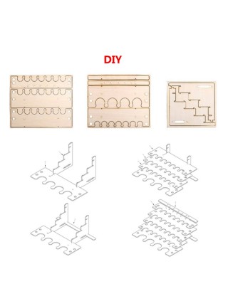 Деревянная DIY подставка для красок (24 ячейки)