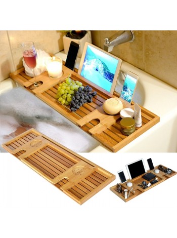 Бамбуковый кэдди столик в ванную 