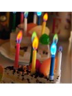 Свечи для торта с разноцветным пламенем (6 шт.)