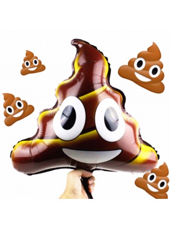 Надувное украшение из фольги Emoji Smiley Poop