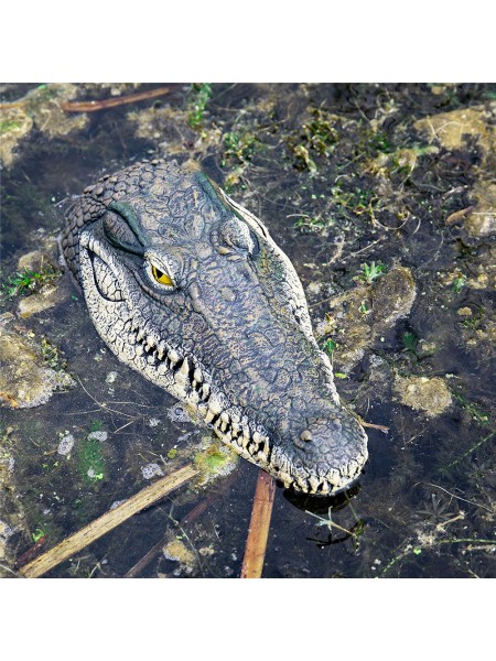 Украшение для пруда реалистичная плавающая голова крокодила