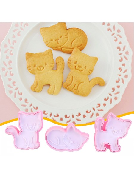 Формочки котята для бисквитного печенья (3 шт.)