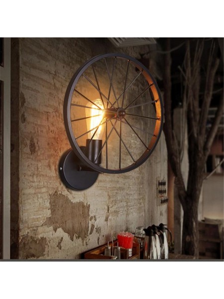 Винтажный настенный бра светильник колесо