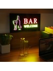Светодиодная рекламная вывеска welcome bar