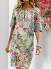 Женское винтажное повседневное платье с цветочным принтом