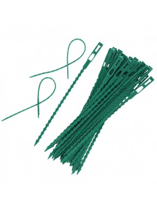 Пластиковые кабельные садовые стяжки для растений (100 шт.)