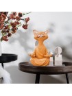 Настольная фигурка медитирующий будда кот