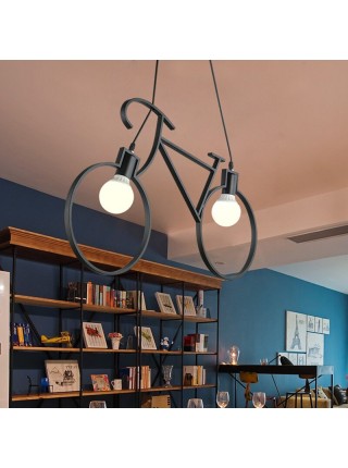 Подвесной светильник велосипед в винтажном стиле