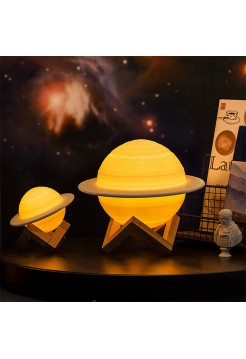 Настольная 3D лампа ночник Сатурн