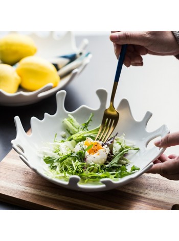 Креативная керамическая тарелка для салата