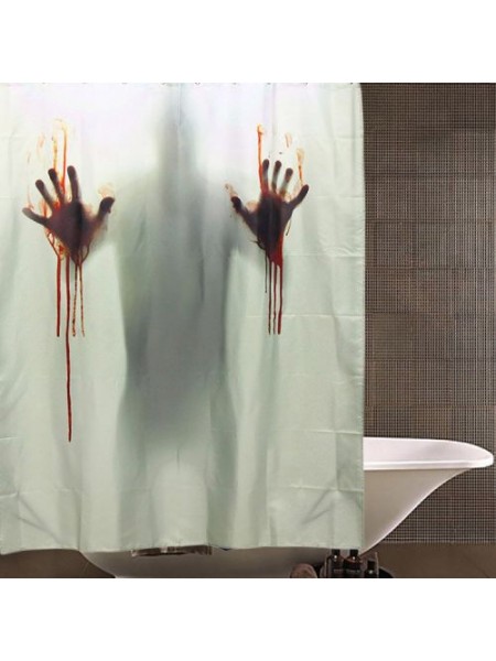 Занавеска для ванной кровавые руки 