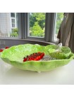 Керамическая тарелка капустный лист