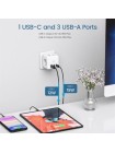 Настенная розетка с 3 USB портами + 3 выхода для переменного тока + 1 Type C