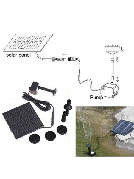 Фонтан на солнечной батареи для сада